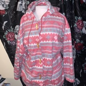 Dasher Vintage Spring Aztec Hoodie Pink Cowgirl HOODY Sweatshirt